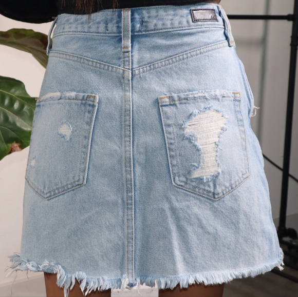 Abercrombie Zoe Natural Rise Vintage A-line Skirt Size 0/25 Pre-owned Denim Skir - Picture 9 of 10